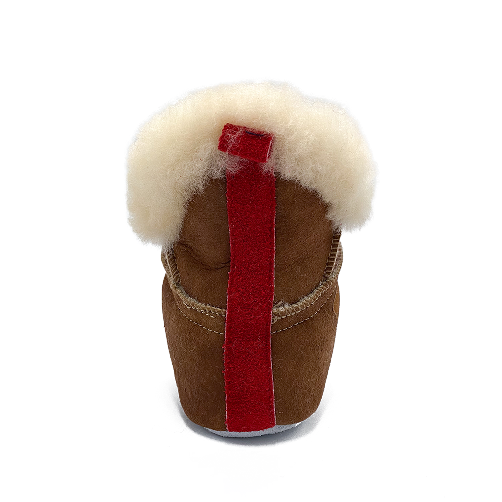 Shepherd Lammeskinds Hjemmesko Mariette Antique/Cognac