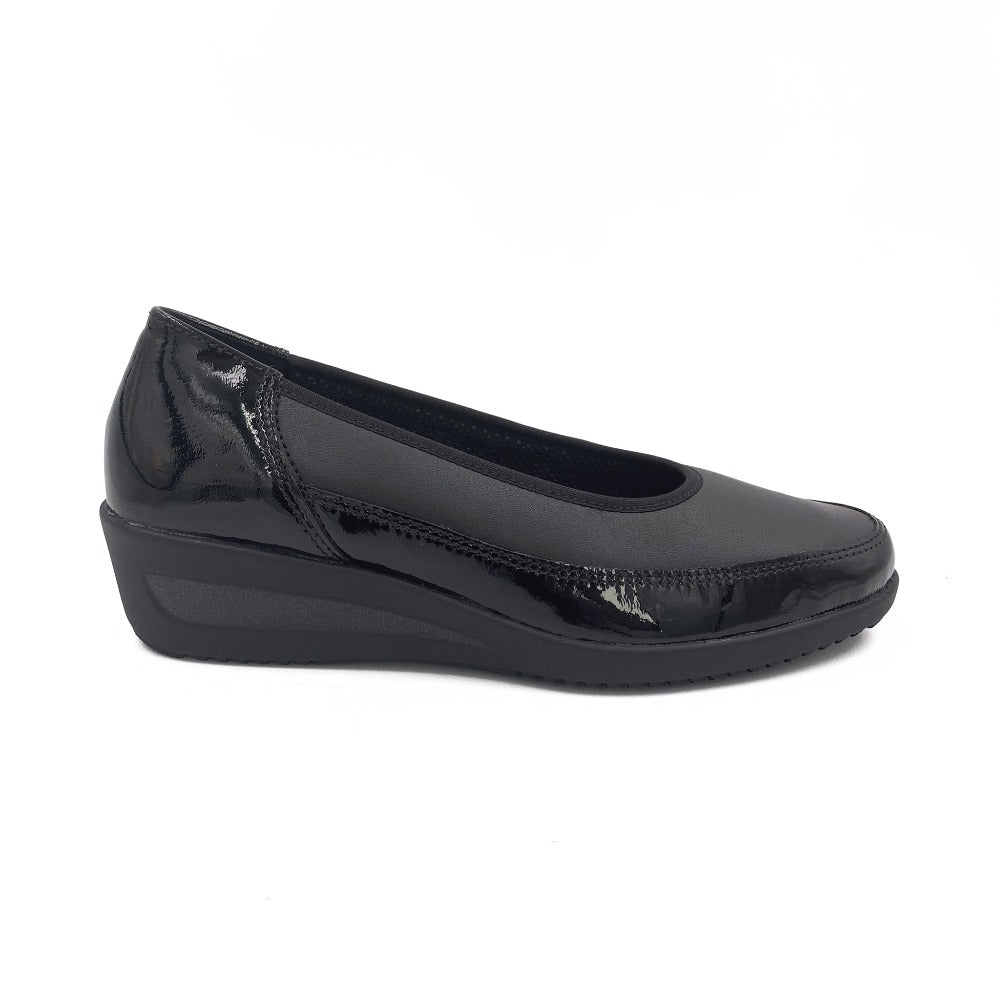 ara ballerina m/blød sål Schwarz Kombi