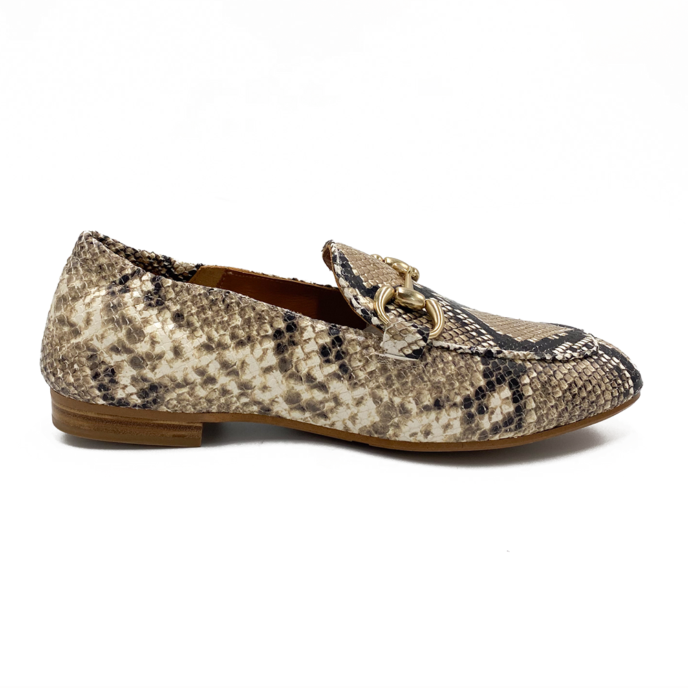 Billi Bi Loafer m/guld bidsel White Snake