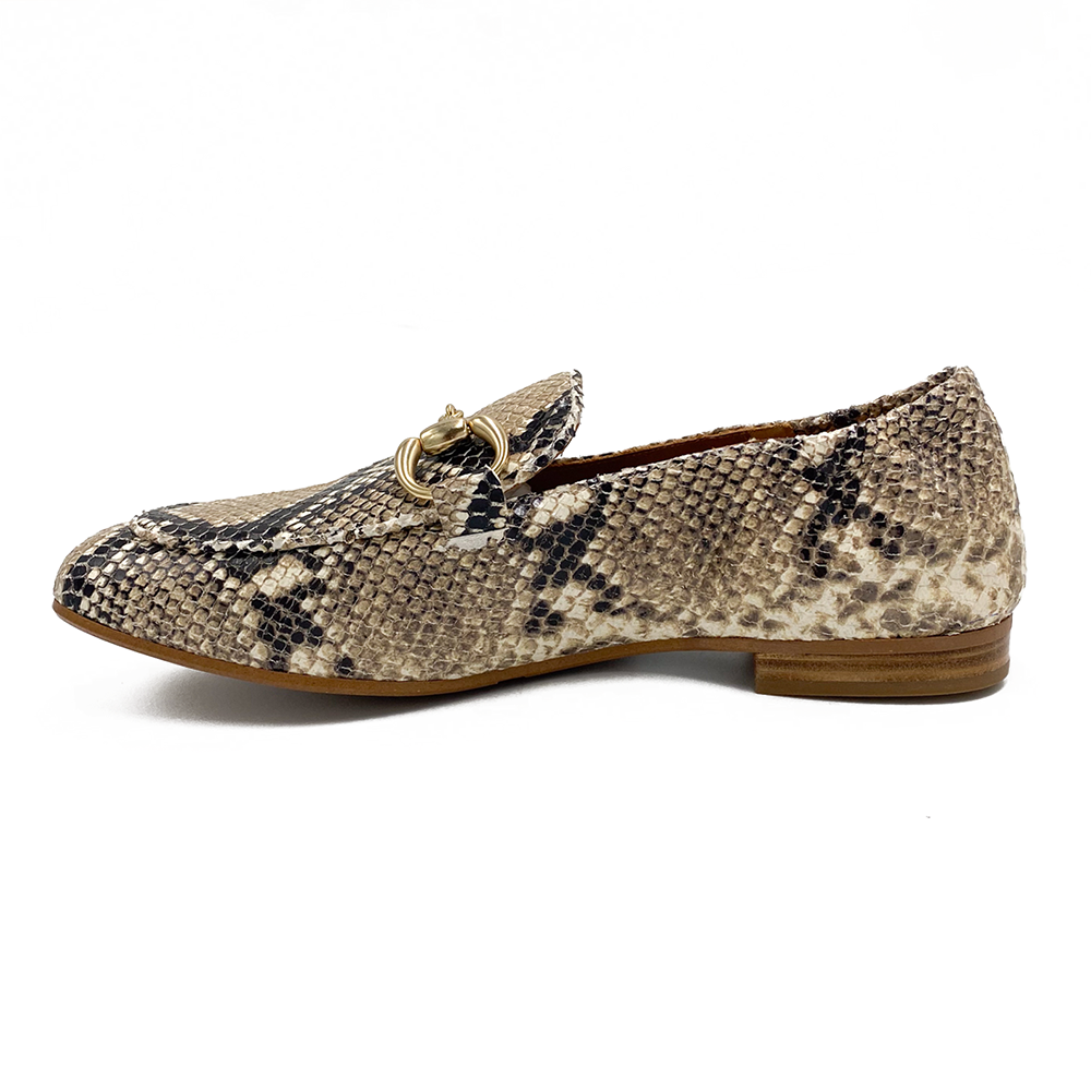 Billi Bi Loafer m/guld bidsel White Snake