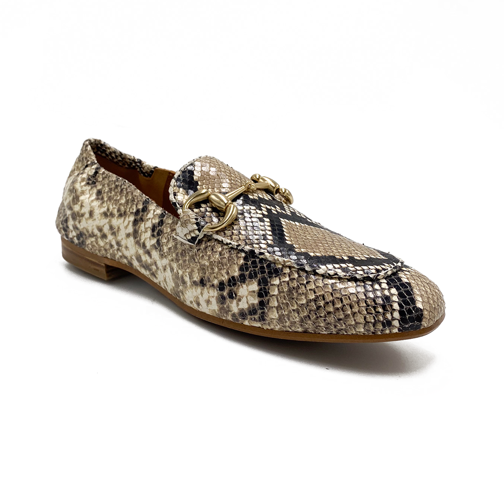 Billi Bi Loafer m/guld bidsel White Snake