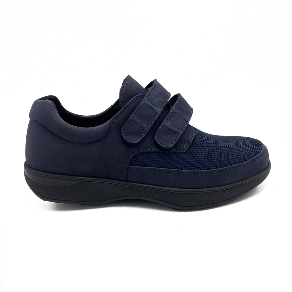 New Feet Herresko med velcro Blå