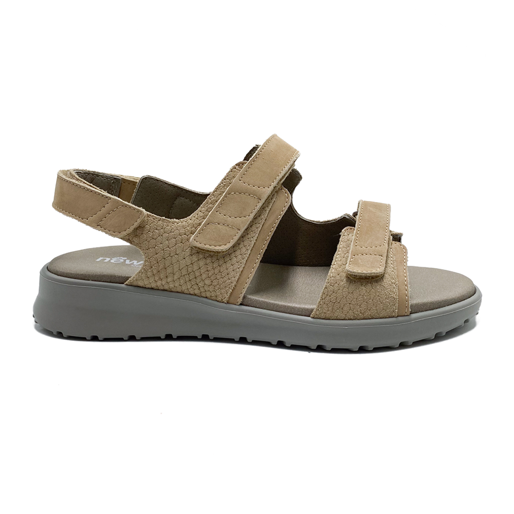 New Feet Sandal m/2 velcro Præget Sand