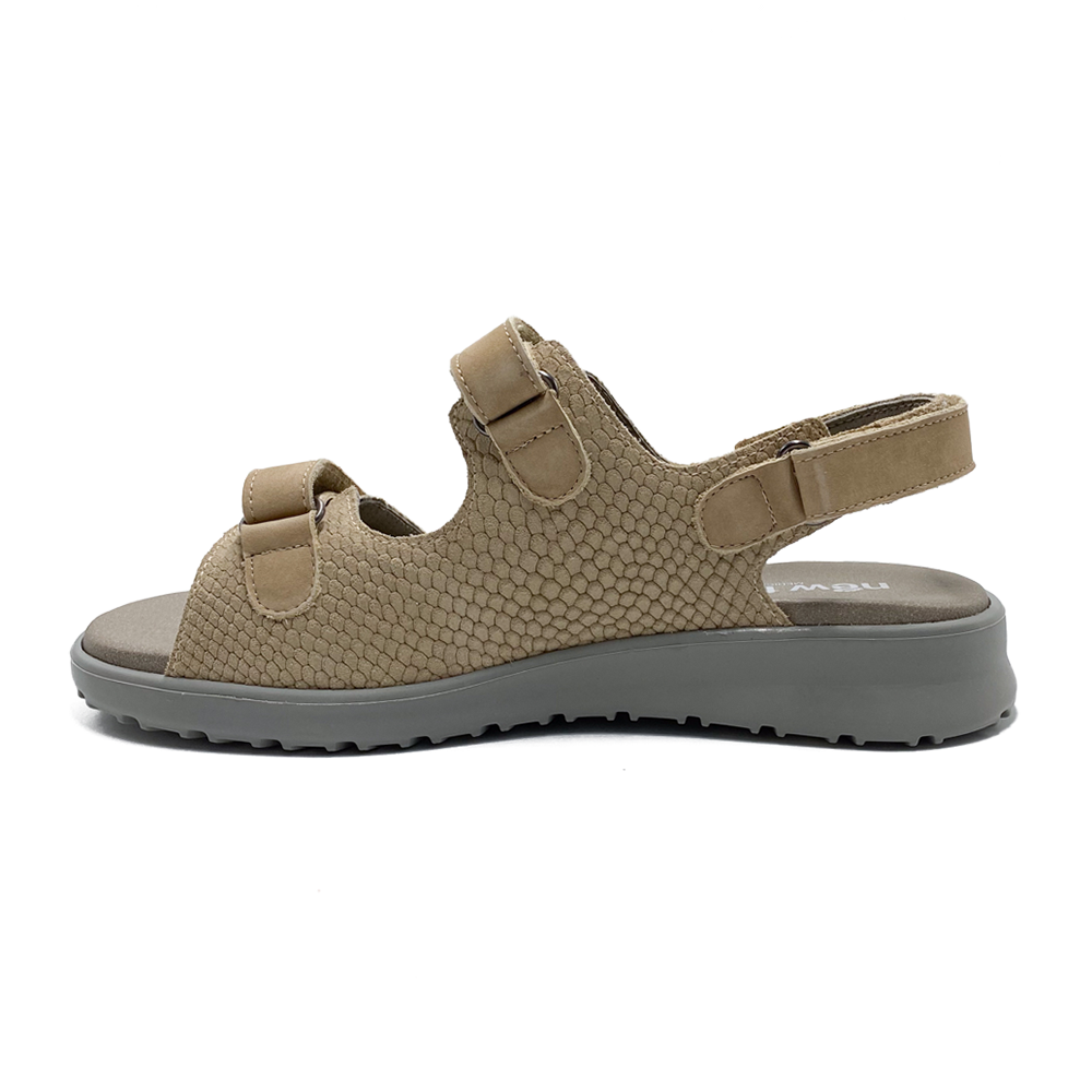 New Feet Sandal m/2 velcro Præget Sand