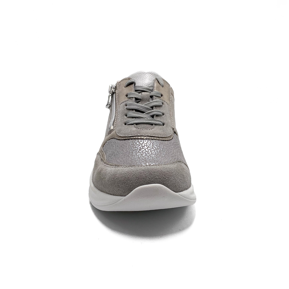 Waldläufer Sneakers m/ snøre og lyn Dilara Grey Stein Weiss