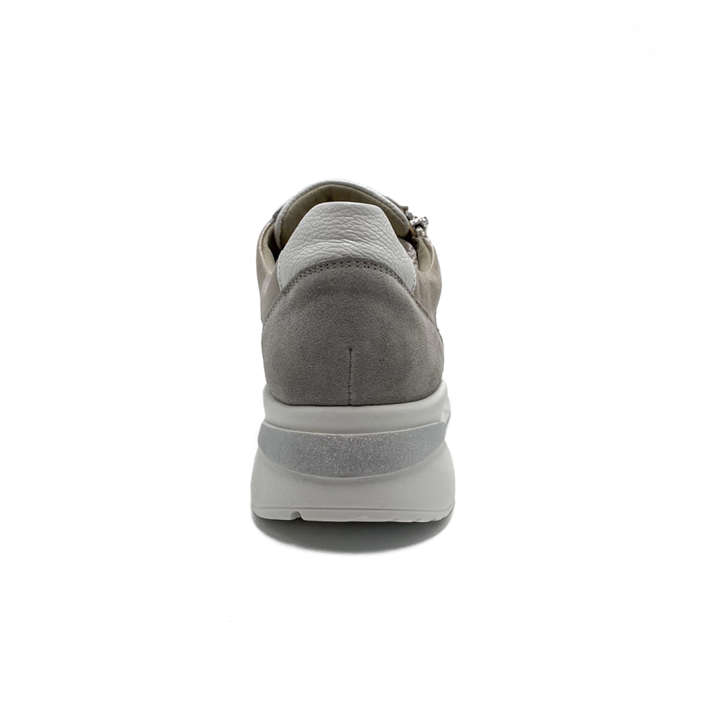 Waldläufer Sneakers m/ snøre og lyn Dilara Grey Stein Weiss