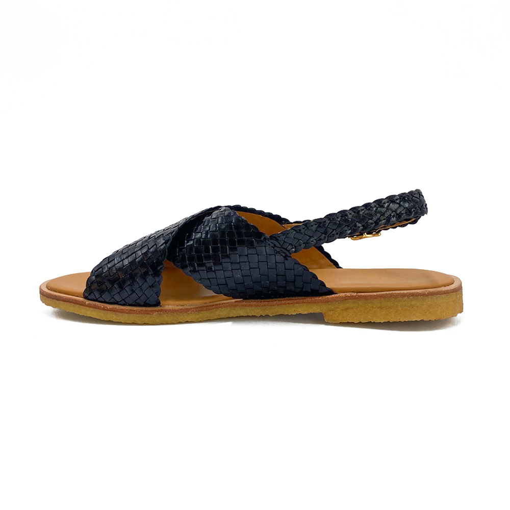 Angulus Sandal Flettet Blaxk