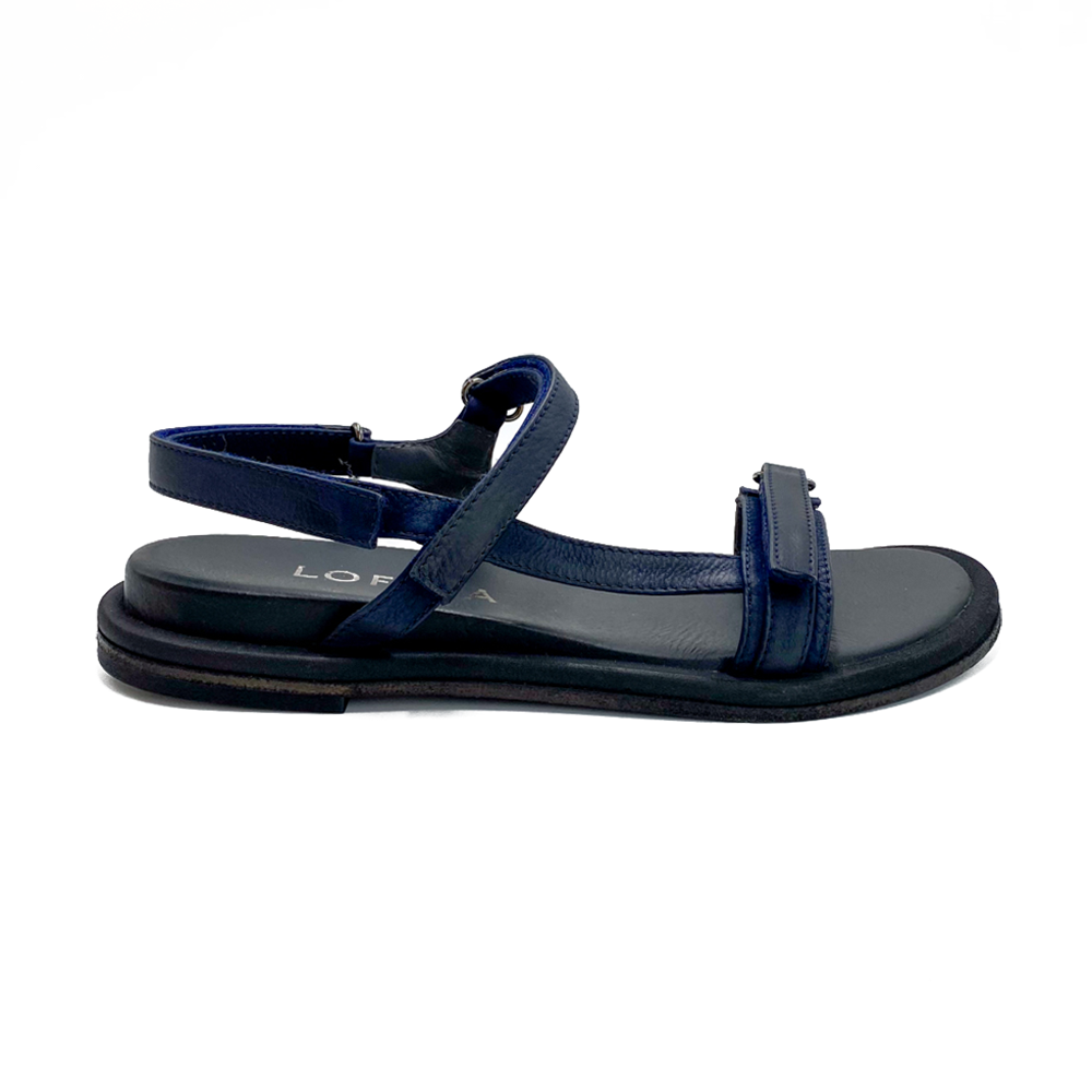 Lofina Sandal m/lædersål små remme Navy