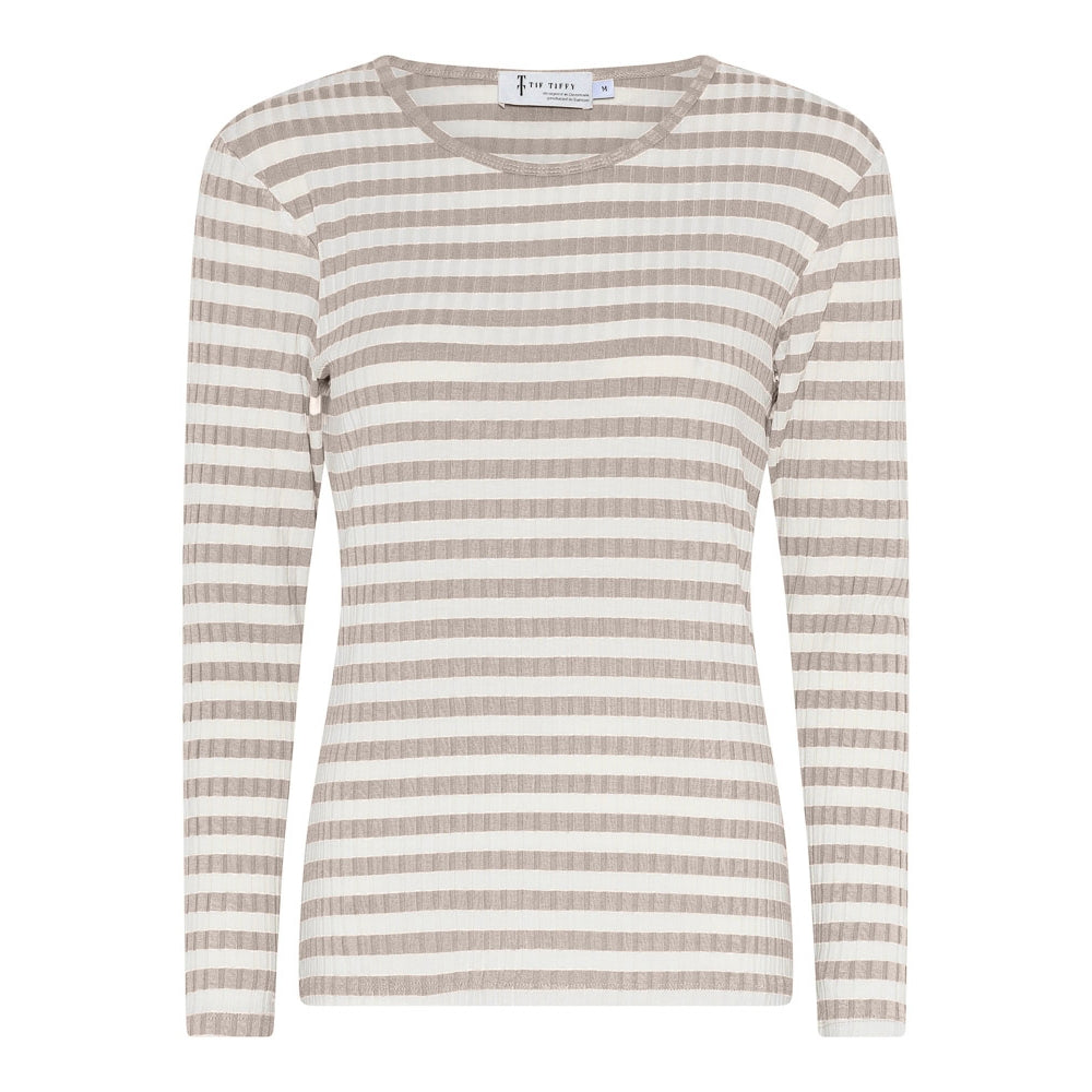 Tif Tiffy Janett TT Stribet T-shirt Chateaugrey