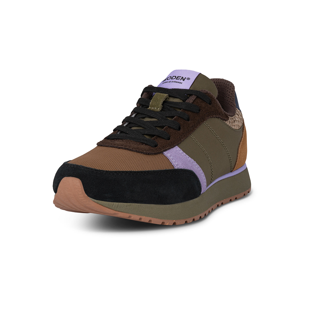 WODEN Sneaker Ronja Dark Olive/Orchid