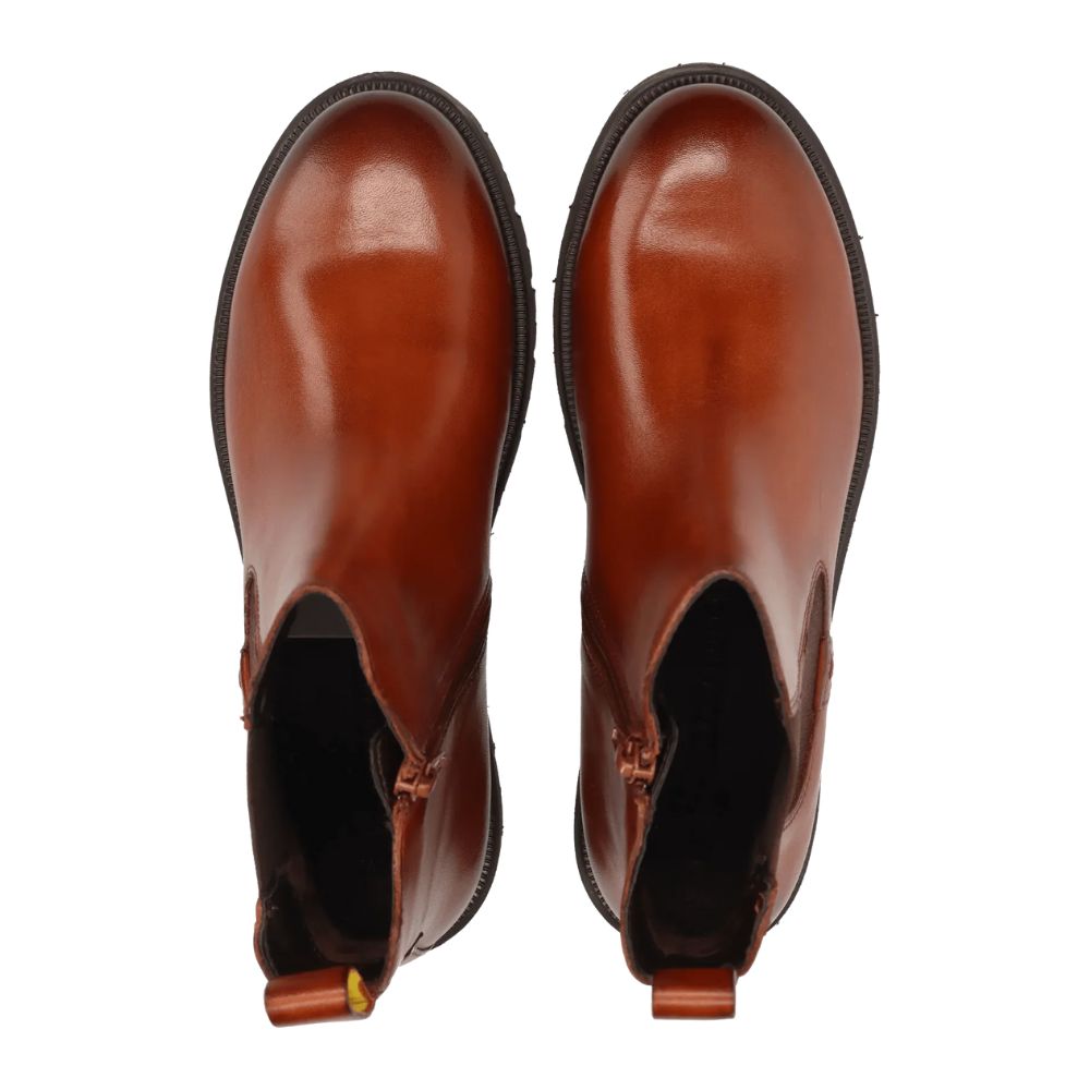 Salamander Dame Støvle m/elastik og lynlås Cognac