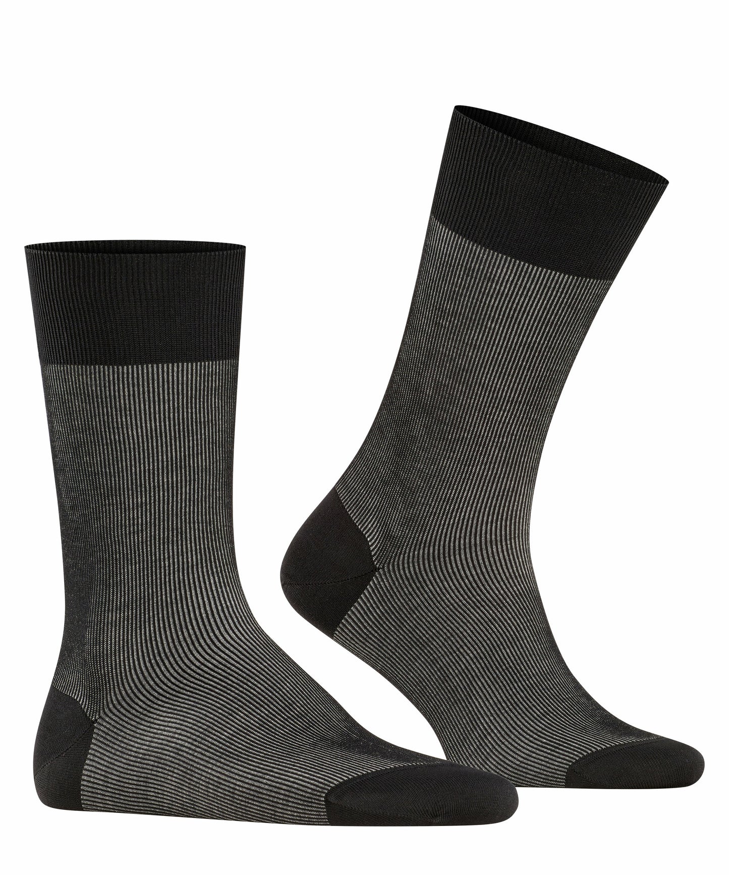 Falke Herrestrømper Fine shaddow Black/Grey