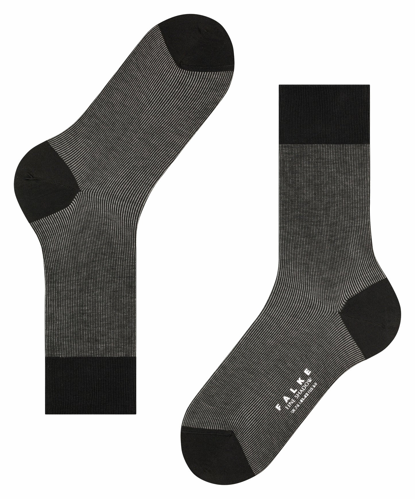 Falke Herrestrømper Fine shaddow Black/Grey
