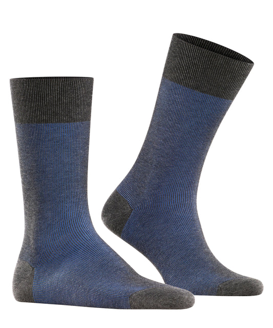 Falke Herrestrømper Fine Shadow Grey/Blue