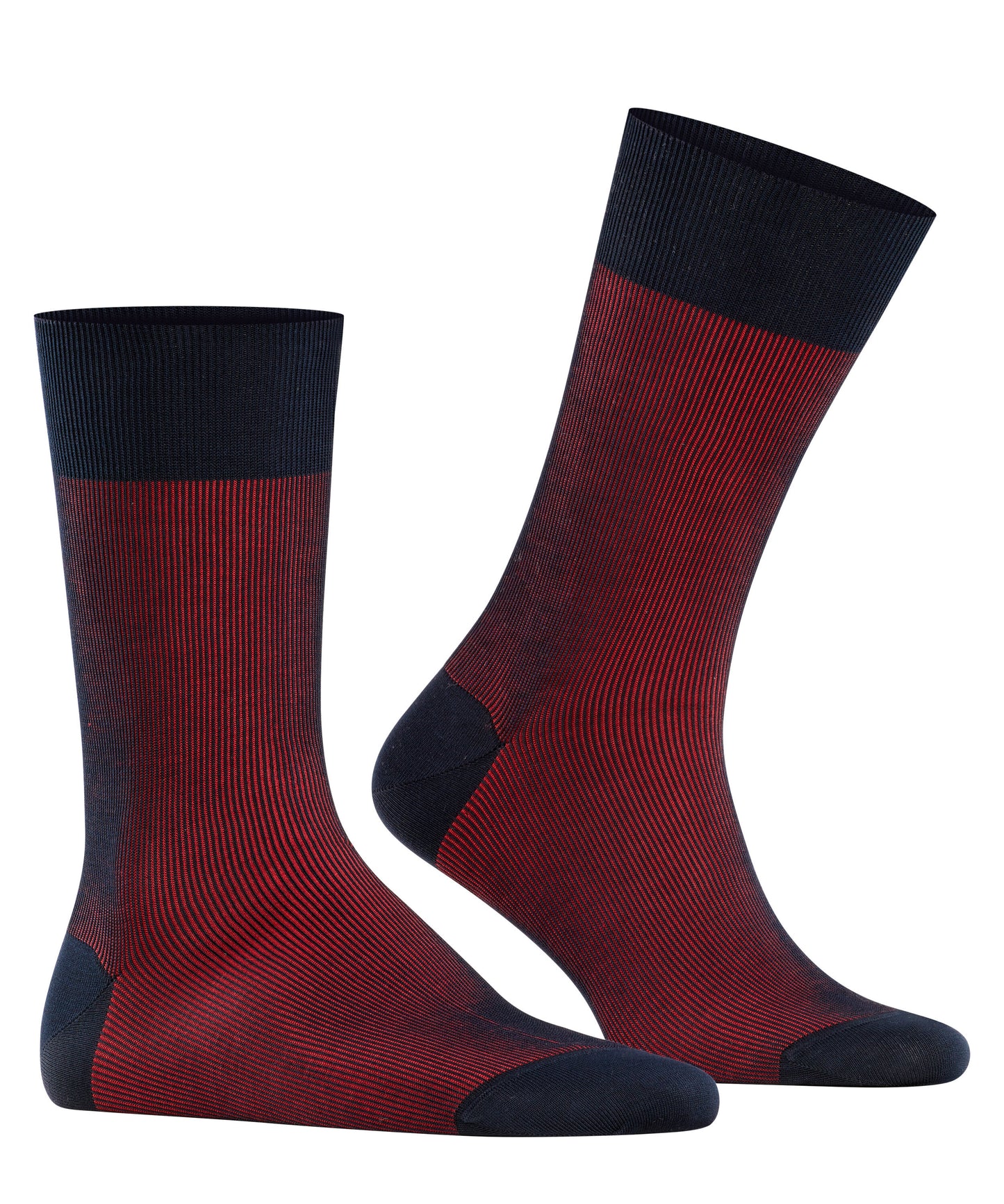 Falke Herrestrømper Fine Shadow Navy/Red