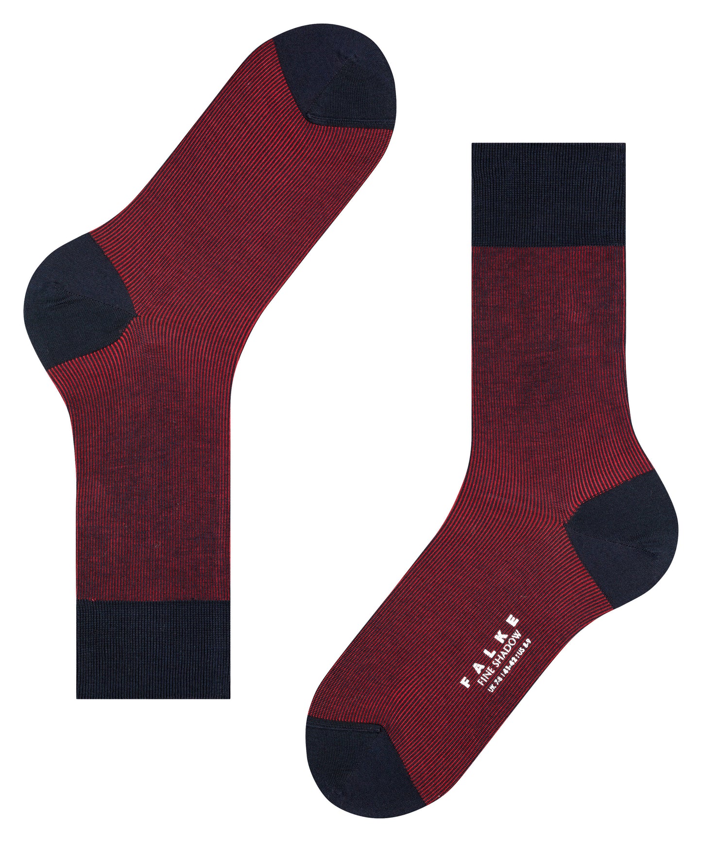 Falke Herrestrømper Fine Shadow Navy/Red
