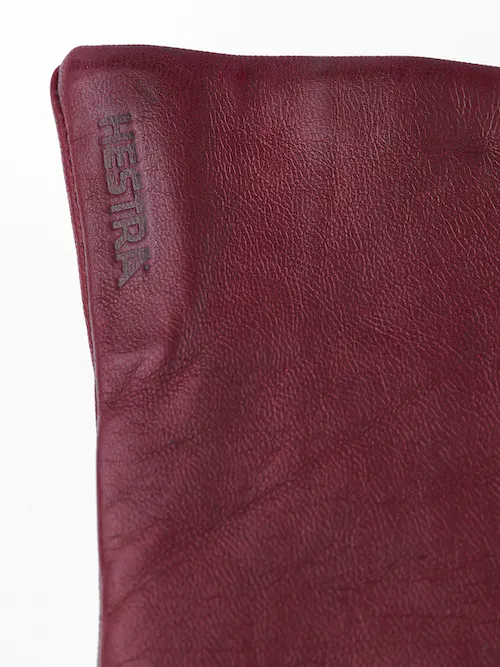 Hestra Dame Skindhandske Elisabeth Dark red