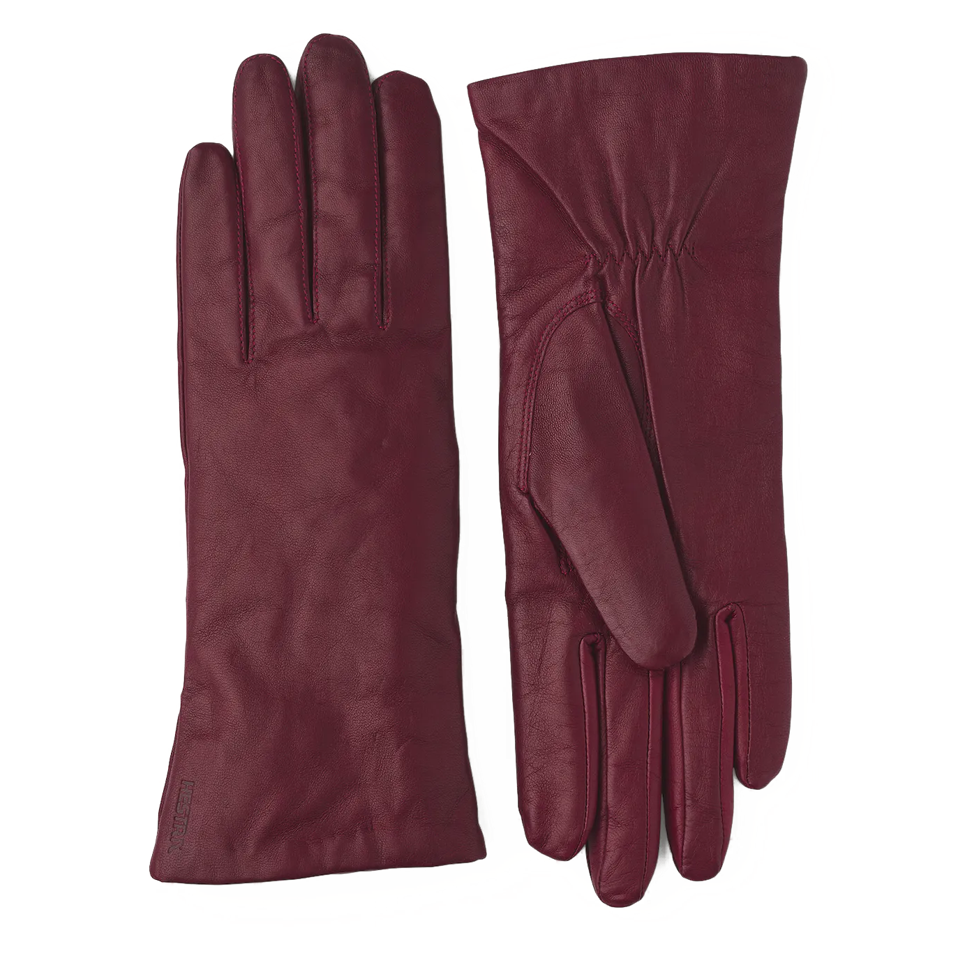 Hestra Dame Skindhandske Elisabeth Dark red