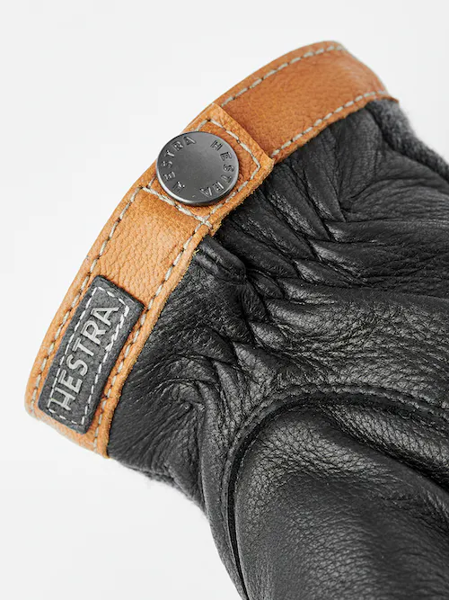 Hestra Herre Handsker Deerskin Wool Tricot Charcoal/Black
