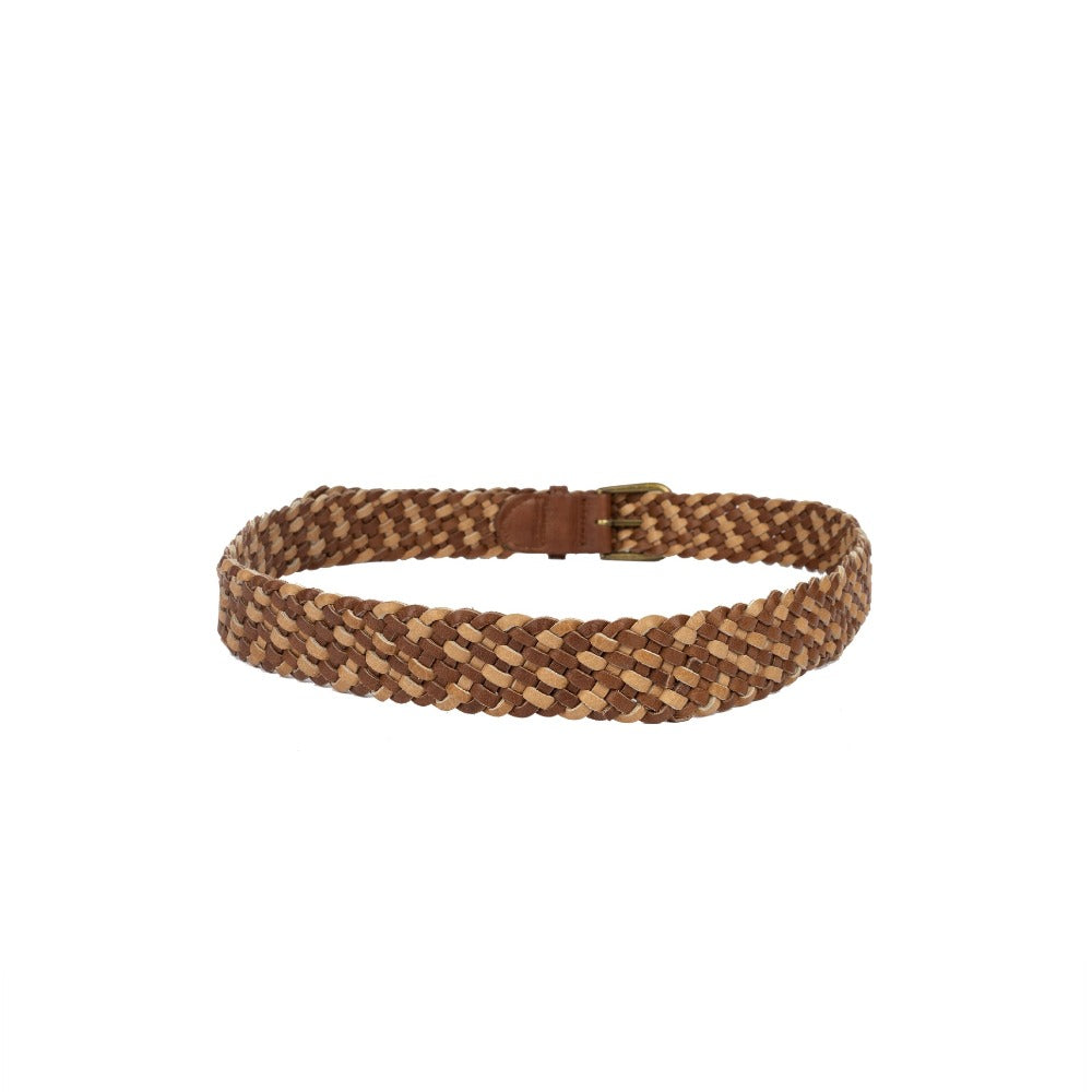RE:DESIGNED Bælte Flet Harper Walnut/Sand