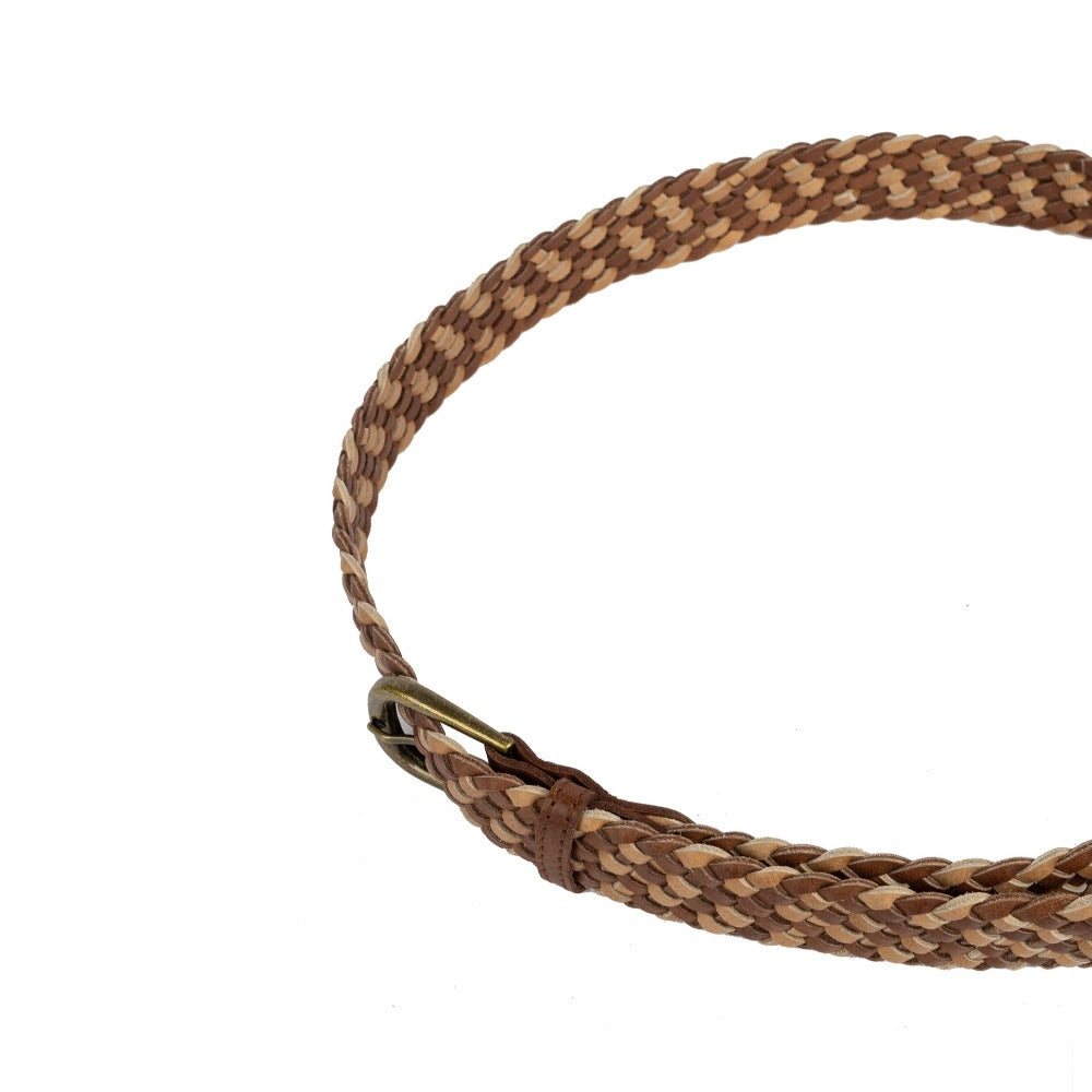 RE:DESIGNED Bælte Flet Harper Walnut/Sand