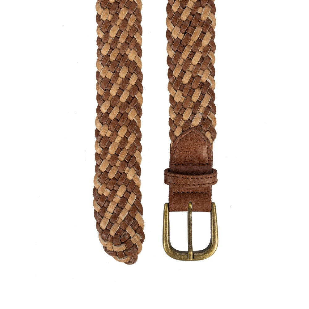 RE:DESIGNED Bælte Flet Harper Walnut/Sand