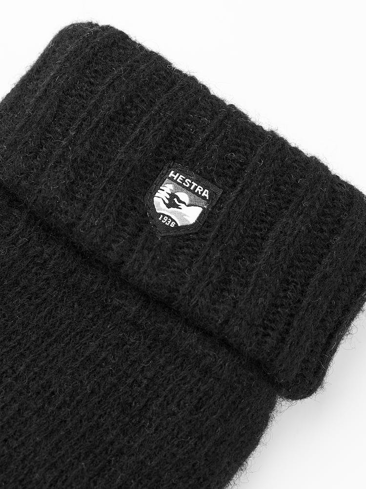 Hestra Dame Strikluffer Bonnie Knit Mitt Black