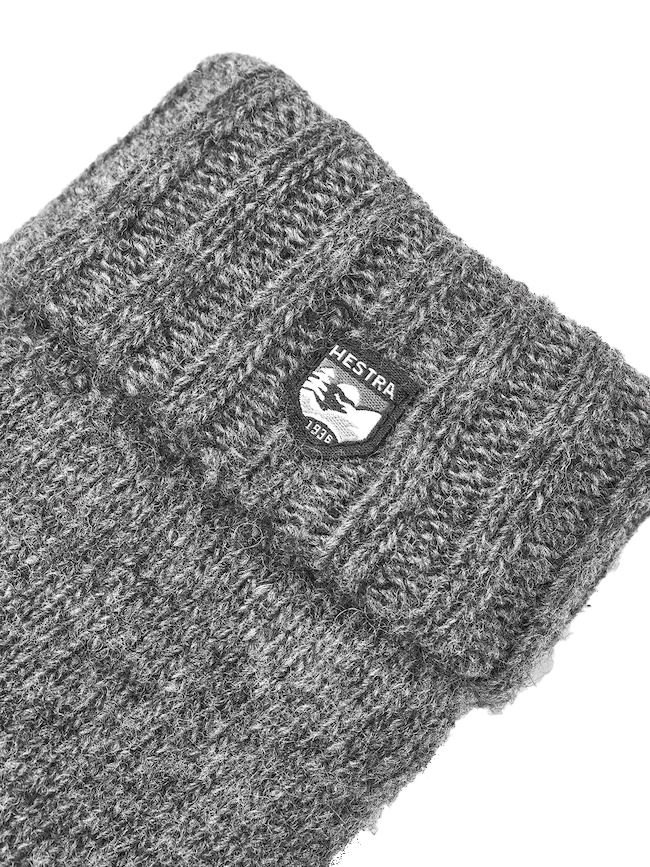 Hestra Dame Strikluffer Bonnie Knit Mitt Grey