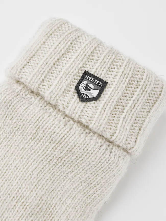 Hestra Dame Strikluffer Bonnie Knit Mitt Offwhite
