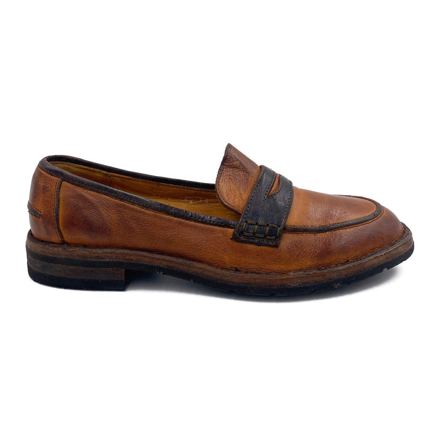 Bubetti Loafer 2 farvet Cognac/m.Brun