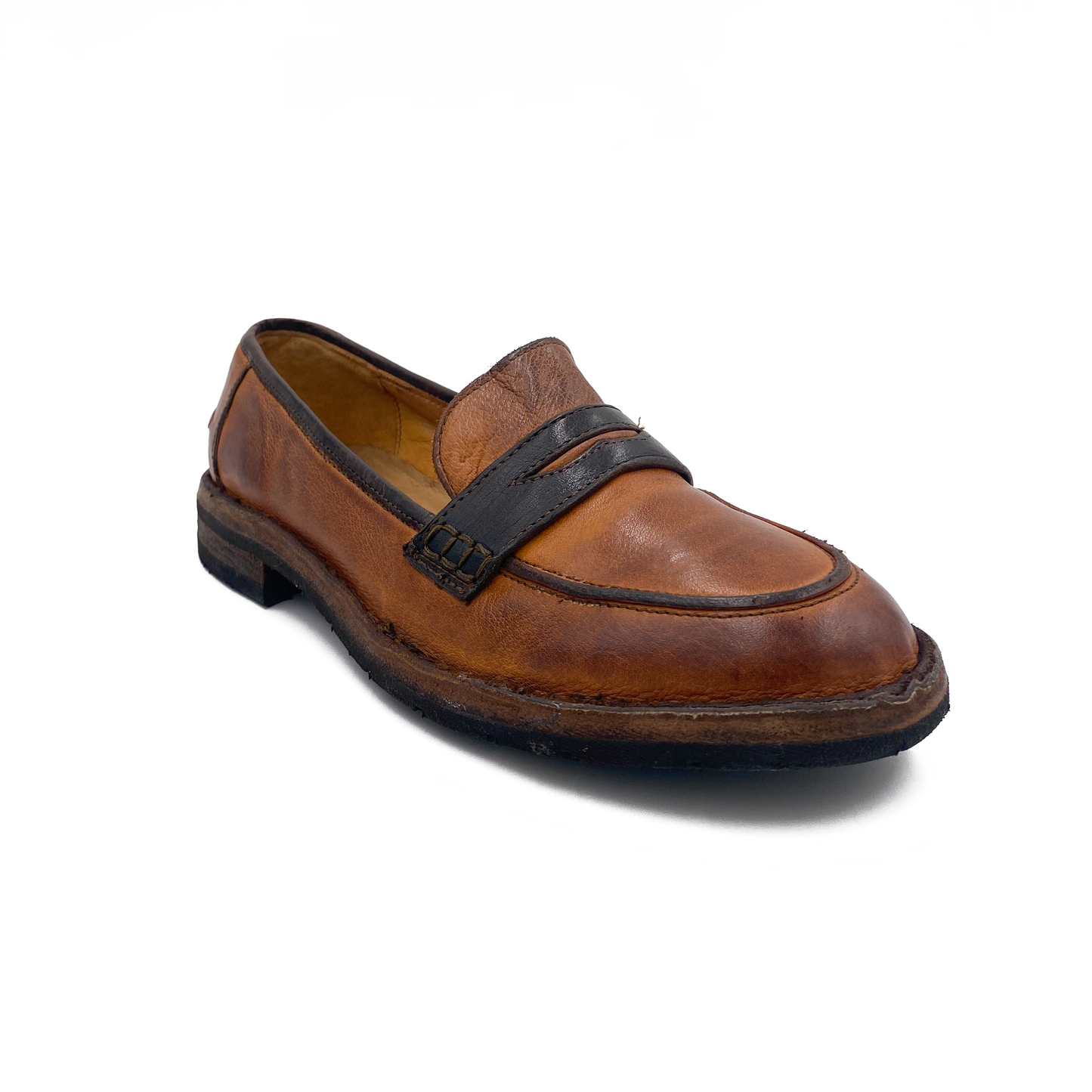 Bubetti Loafer 2 farvet Cognac/m.Brun