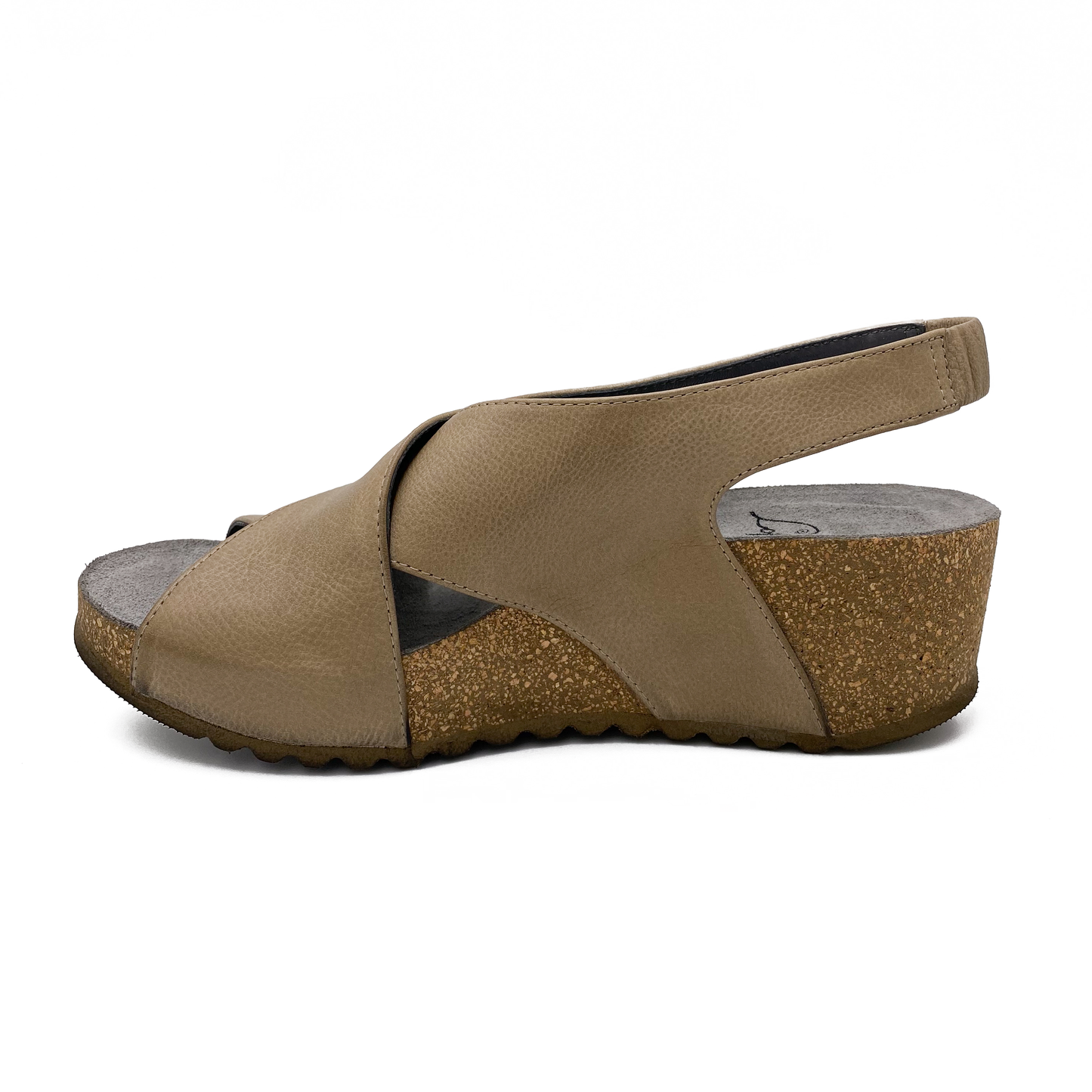 Lofina Sandal m/kilehæl og kork Marmo