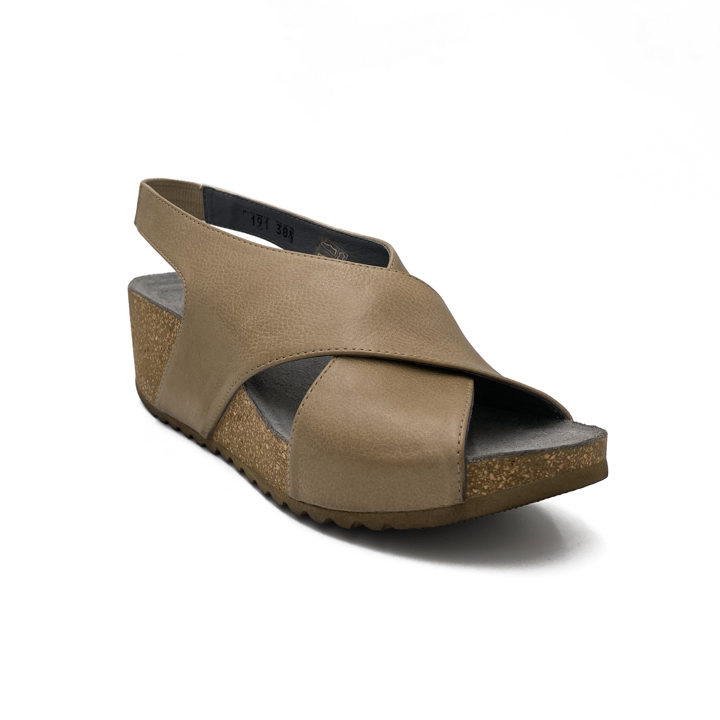 Lofina Sandal m/kilehæl og kork Marmo