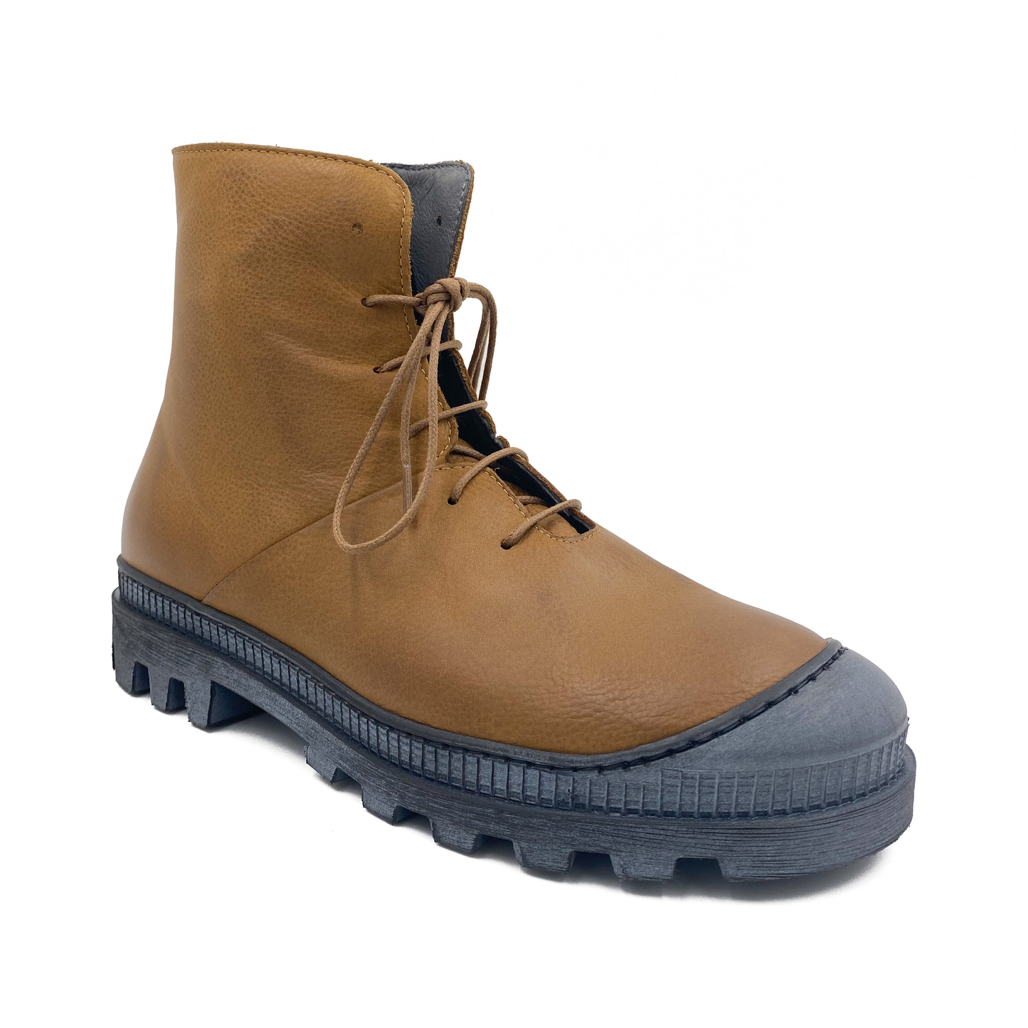 Lofina Basketstøvle m/snøre+lyn Camel