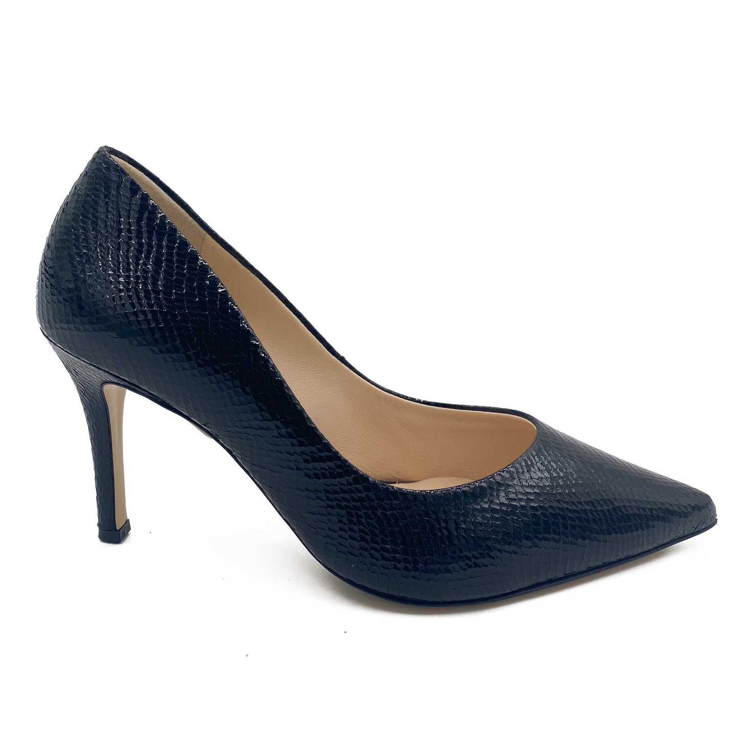 Högl Pumps m/tynd hæl Black Metallic Vip