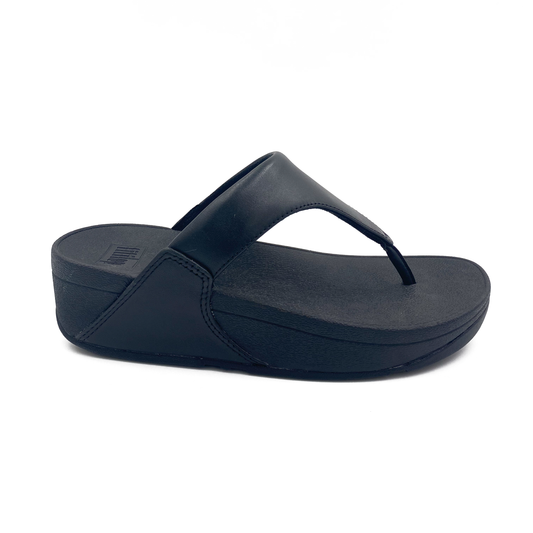 fitflop sandal Lulu Toepost Black Leather