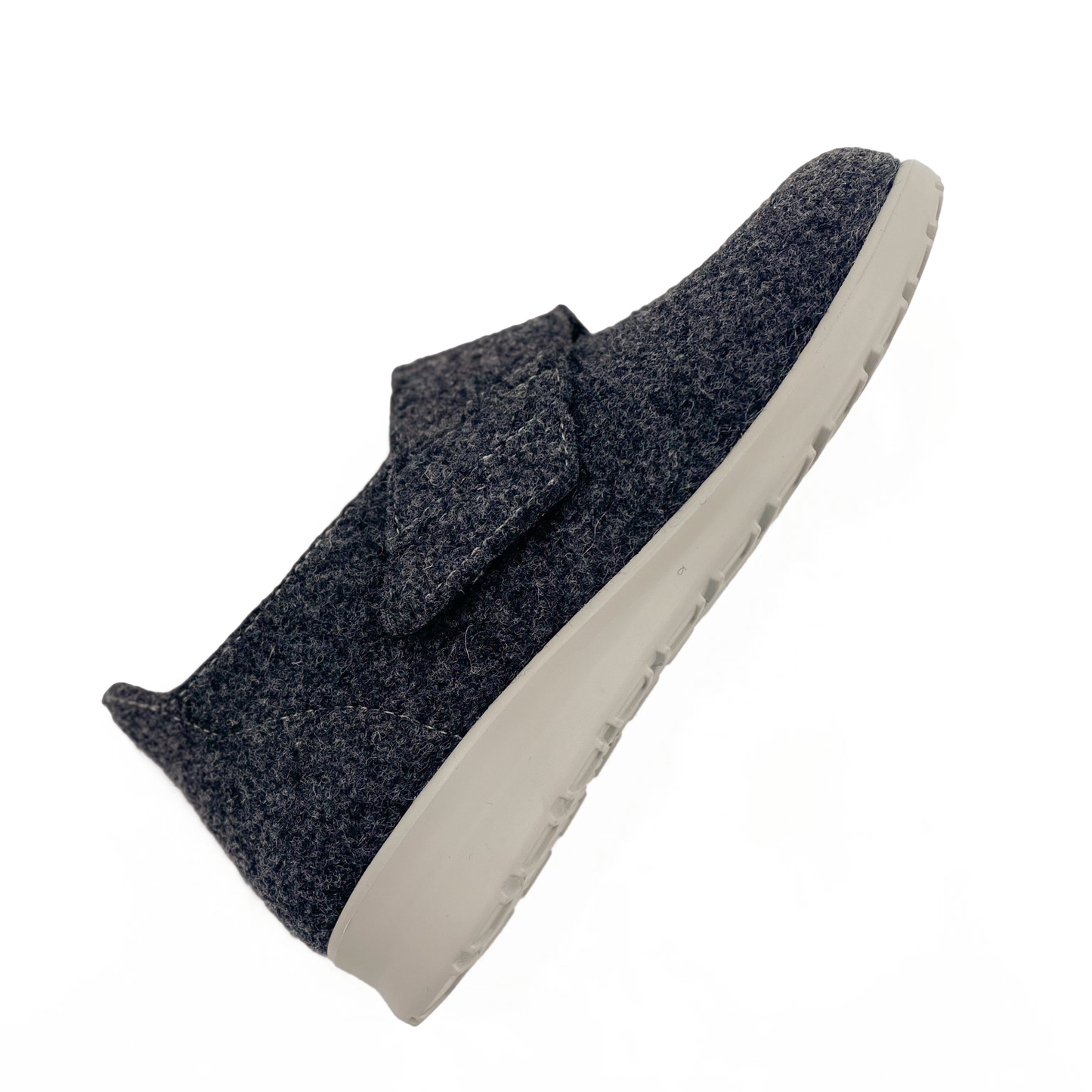 new feet hjemmesko uld m/velcro antrasit