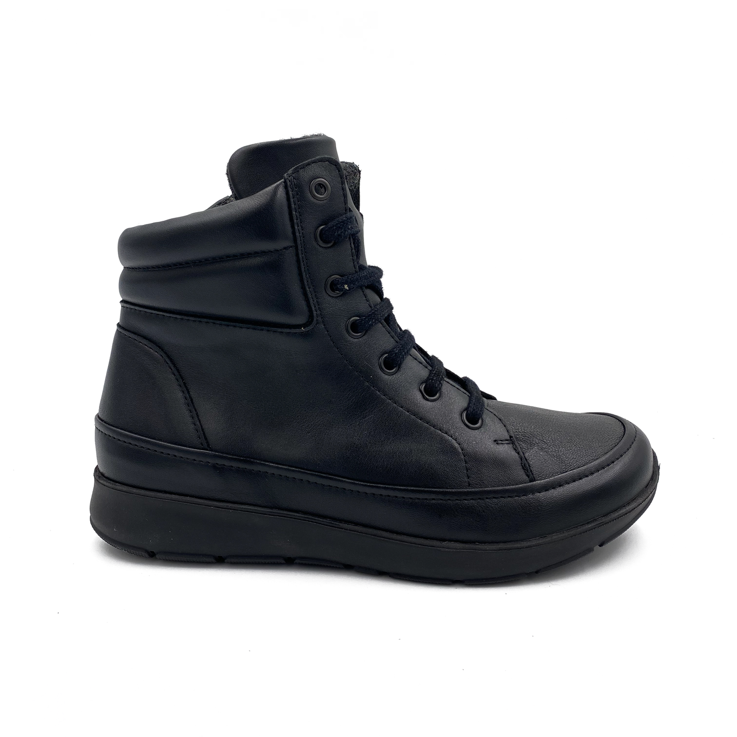 new feet støvler m/ snøre/lyn og stretch sort