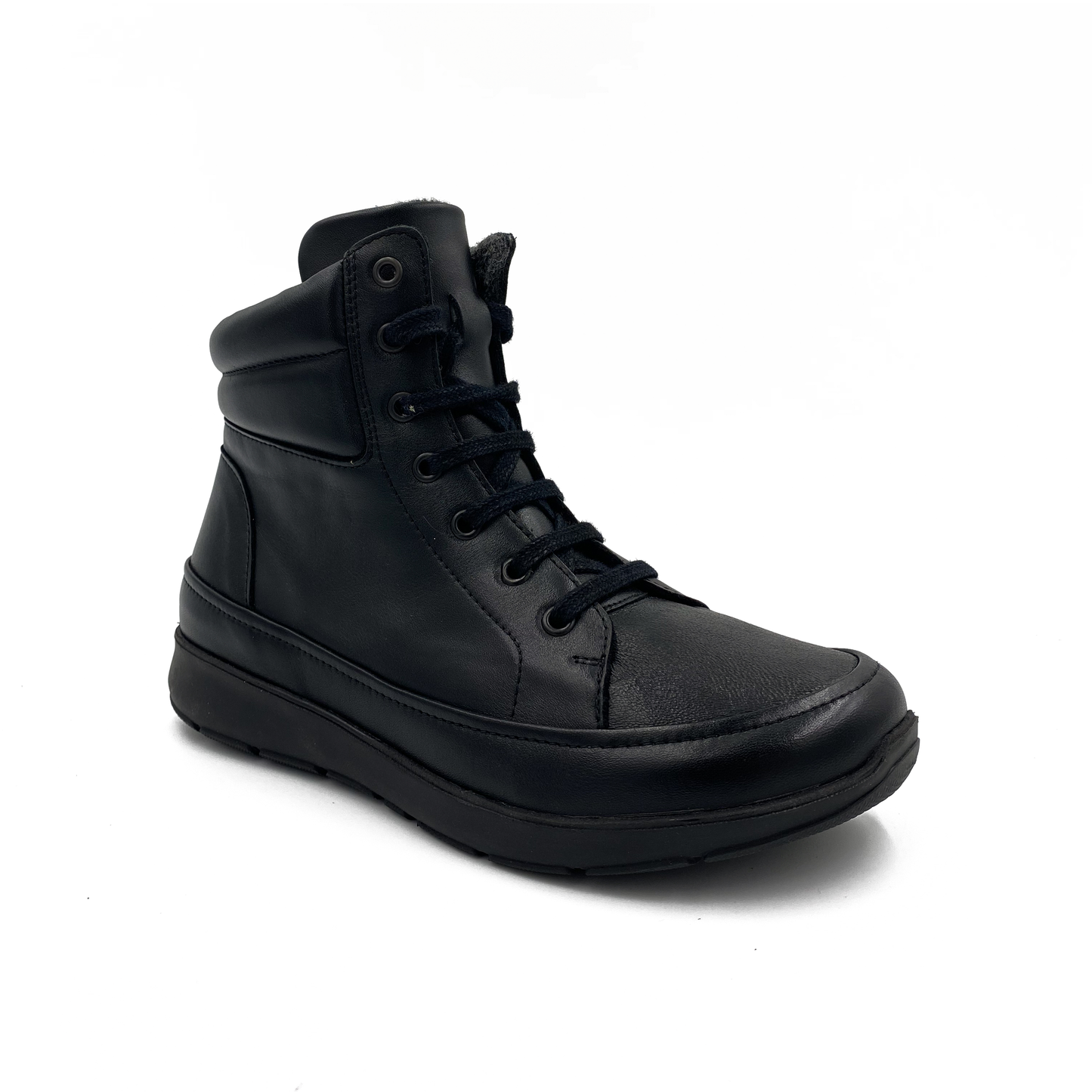 new feet støvler m/ snøre/lyn og stretch sort
