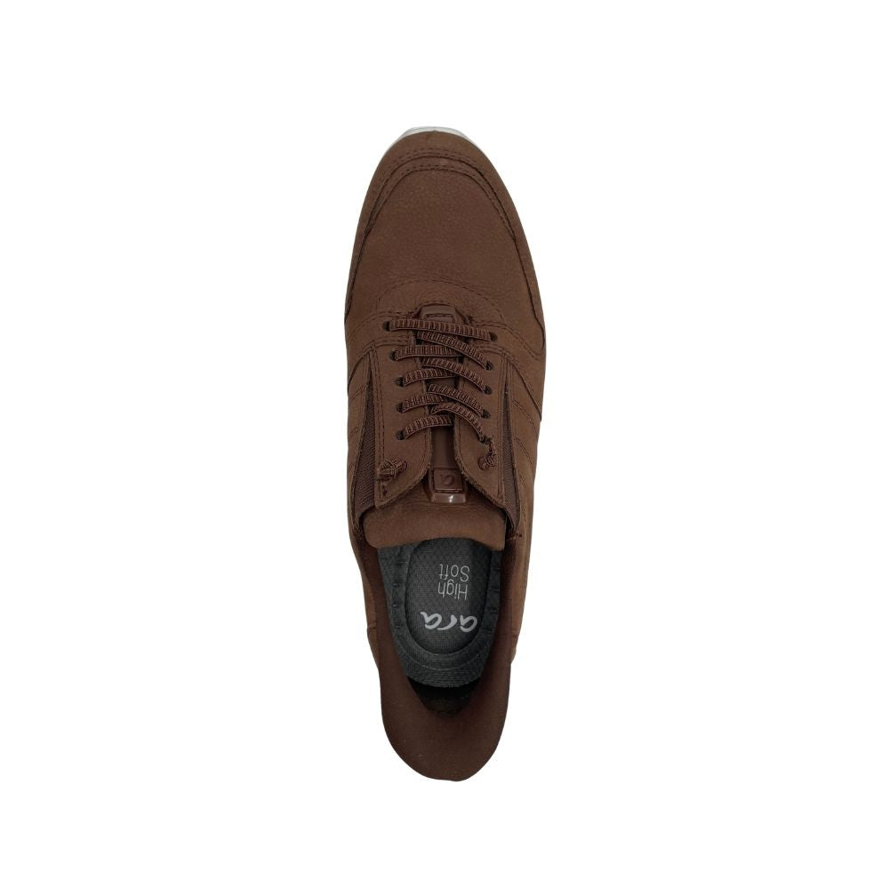 Ara Herre Sneaker Matteo Slip In Mocca Nubuk