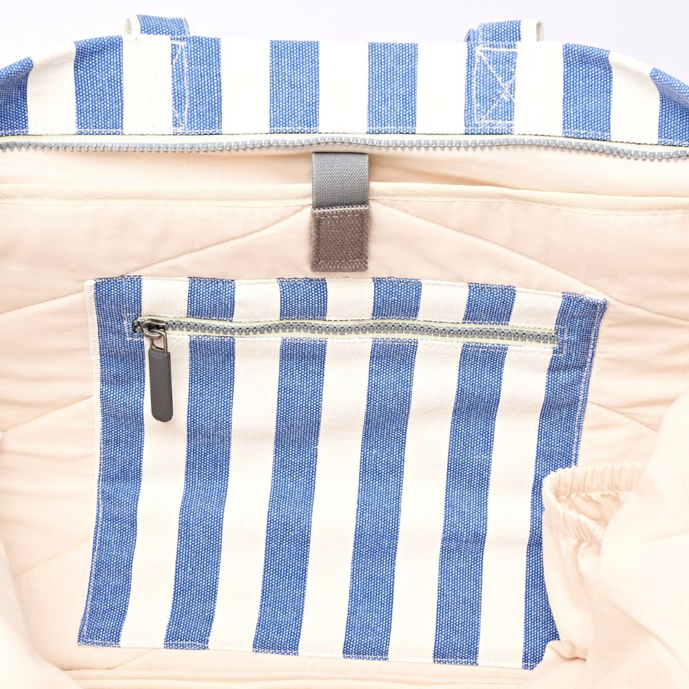 Roka London Tote Large Marylebone Denim Stripe