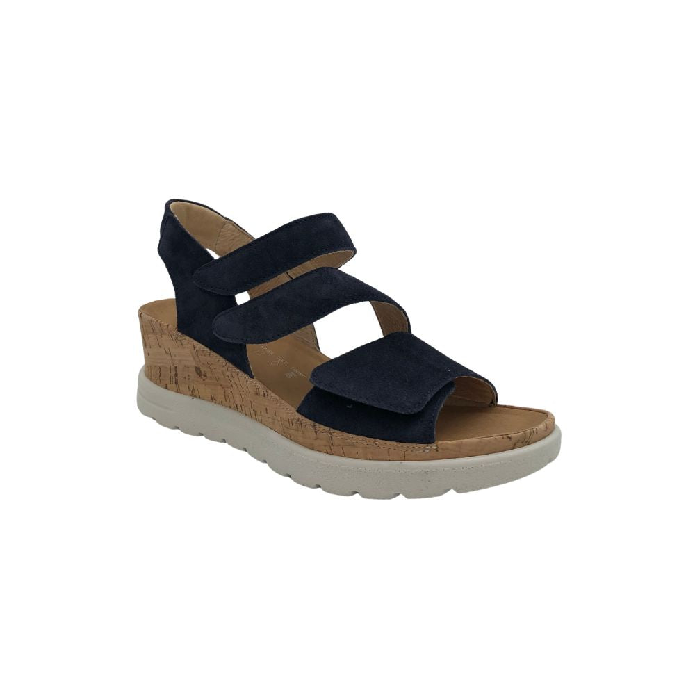 Hartjes Sandal m/velcro Jazz Ecru Dunkelblau
