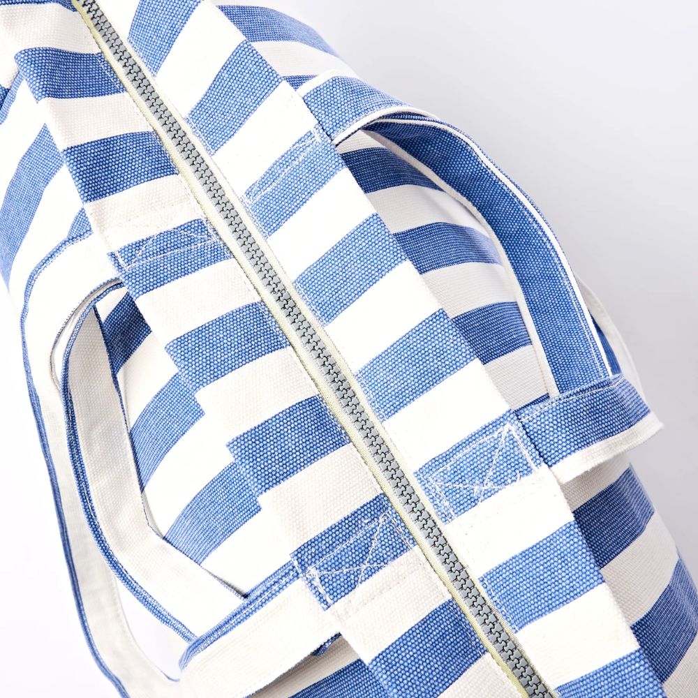 Roka London Tote Large Marylebone Denim Stripe