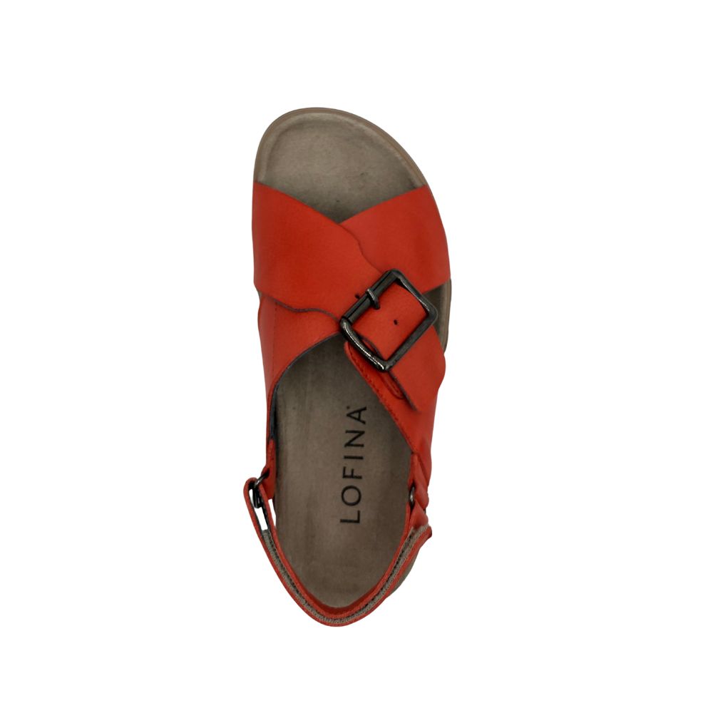 Lofina Sandal m/krydsremme og spænde Spritz Aperol