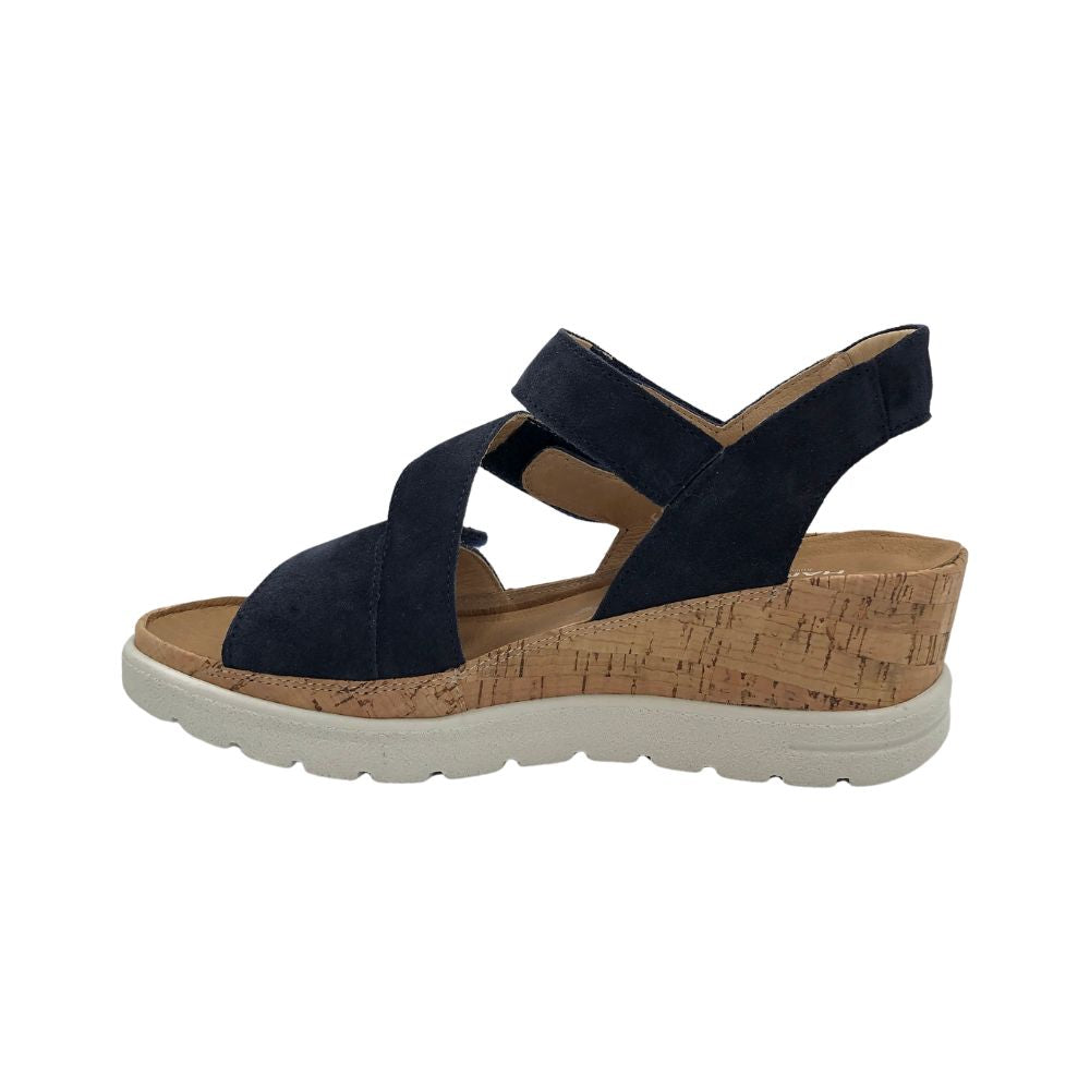 Hartjes Sandal m/velcro Jazz Ecru Dunkelblau
