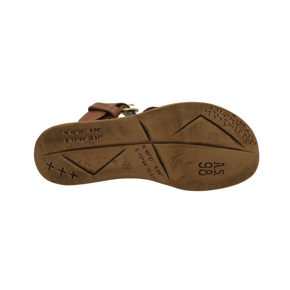 A.S. 98 Sandal m/ 2 Spænder Leo/Camel