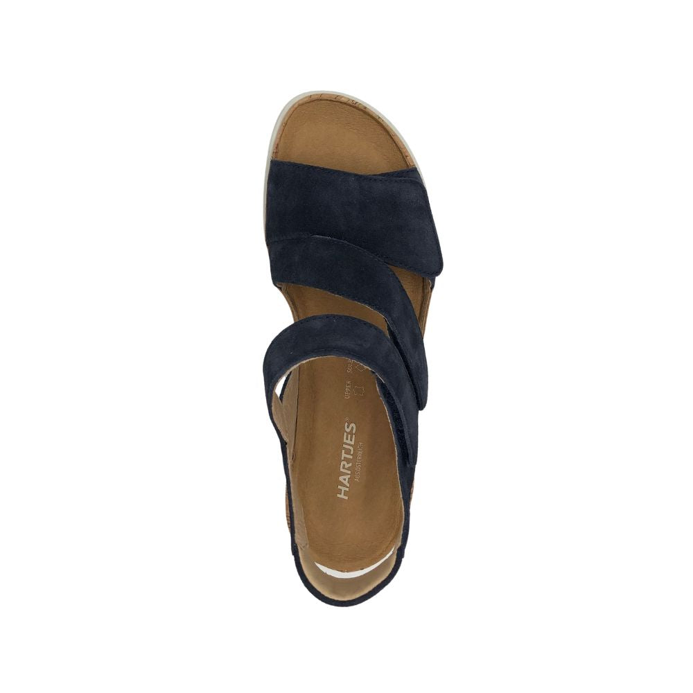 Hartjes Sandal m/velcro Jazz Ecru Dunkelblau