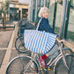 Roka London Tote Large Marylebone Denim Stripe