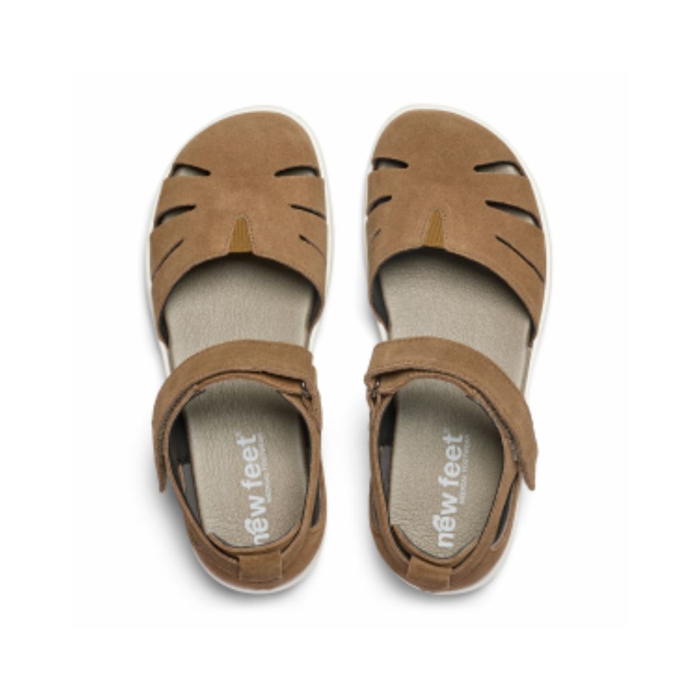 New Feet Sandal m/lukket Tå Tanned