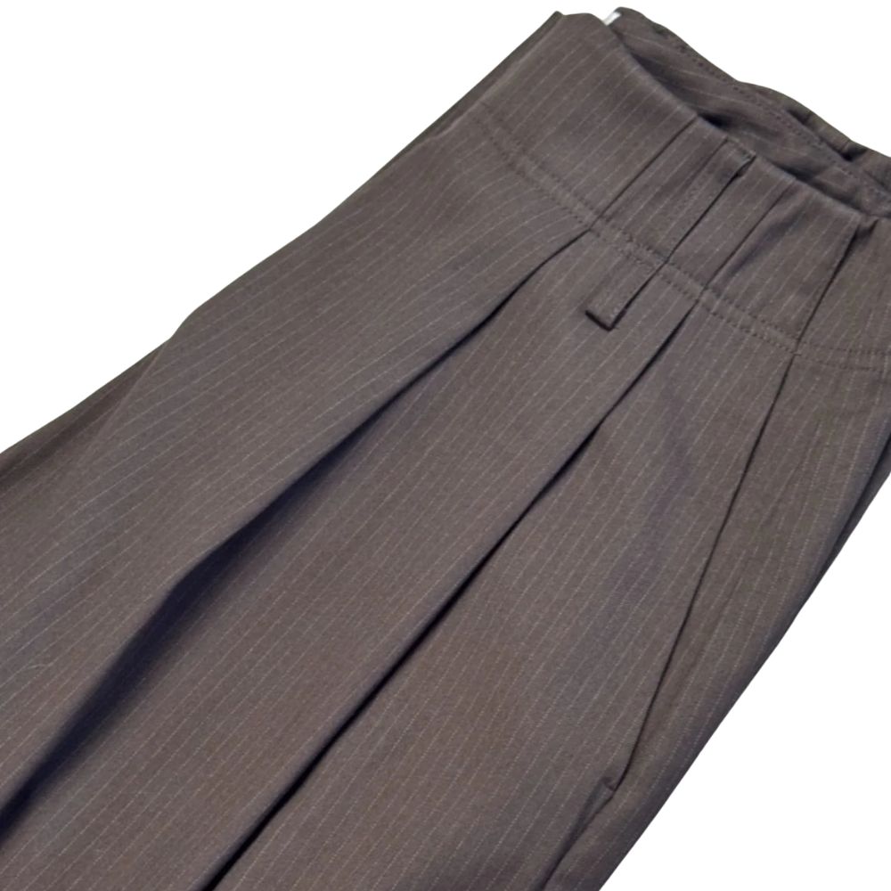 YIN STUDIO LouLou Pants Brown Pinstripe